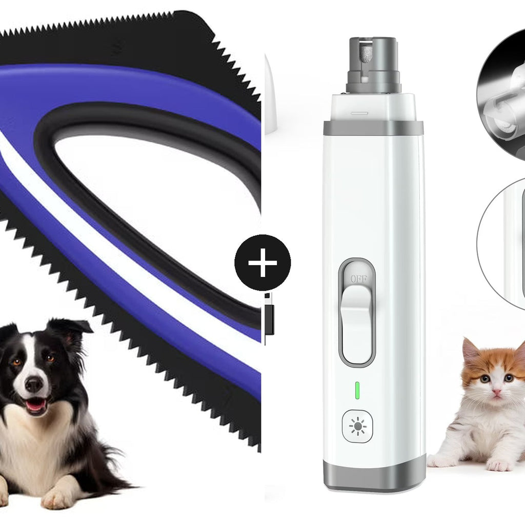 FurNinja Complete Pet Care Kit - brush and nail grinder